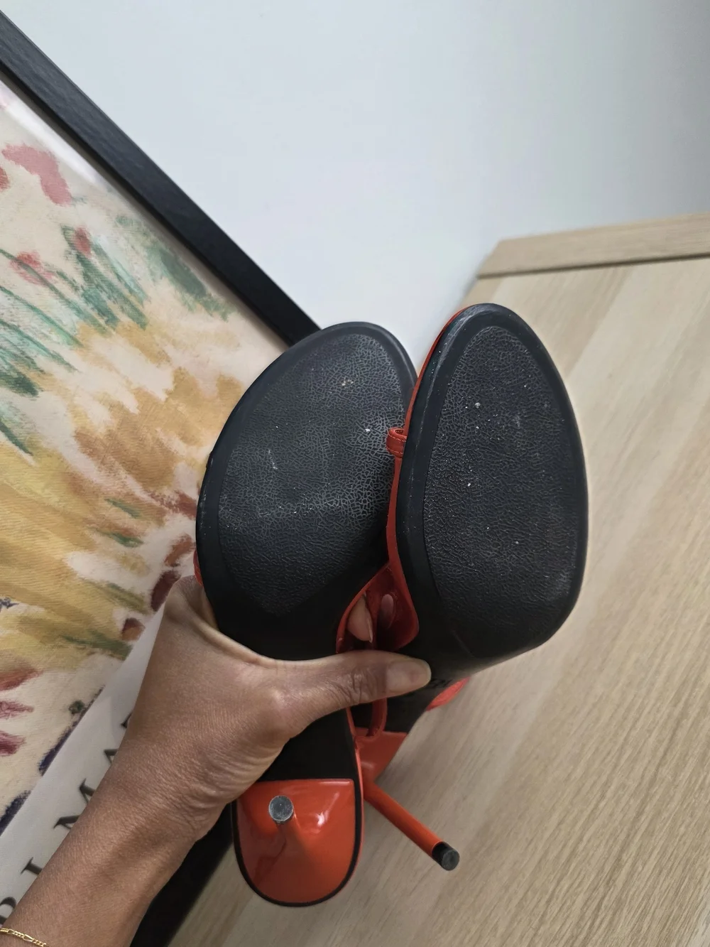 Women’s Burnt Orange High Heel Sandals - Picture 4 of 5
